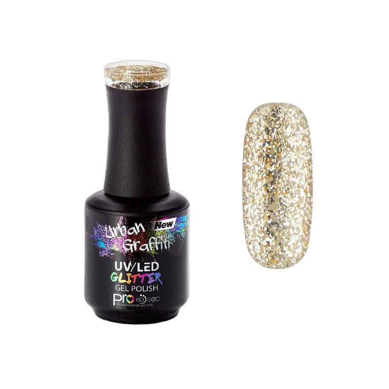 Sphinx - UGGP-A0917 Urban Graffiti - Gouden Chunky Glitter Gel Nagellak - 15ml