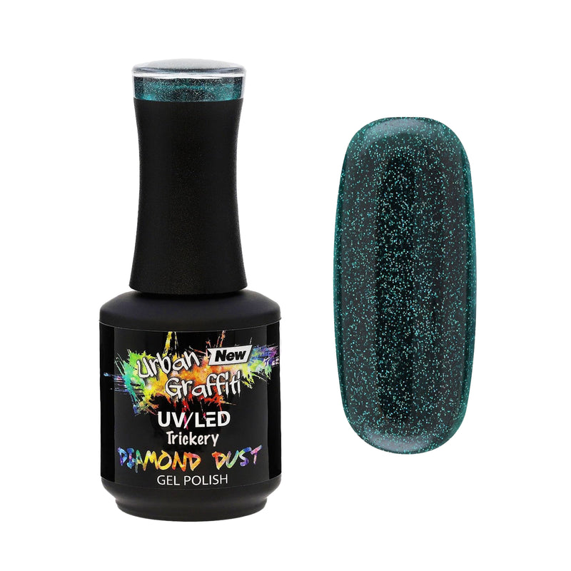 Trickery - UGGP-DD006 - Groene glitter - Urban Graffiti gelnagellak 15ml
