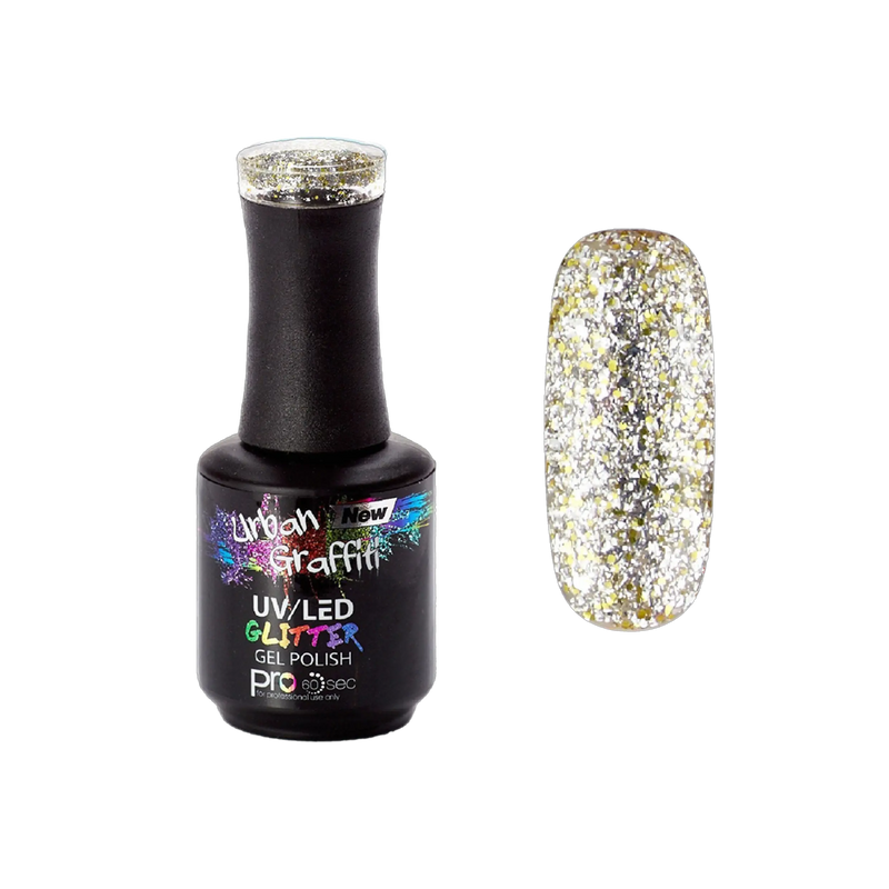 Star Dust - UGGP-A0906 Urban Graffiti Zilver en Goud Glitter Gel Nagellak 15ml